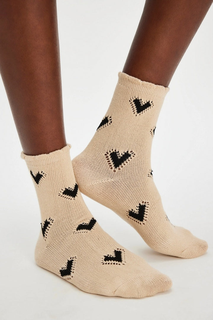 Free People - Cupids Bow Socks in Brown