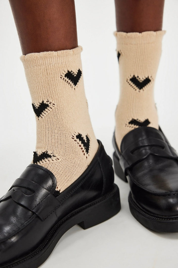Free People - Cupids Bow Socks in Brown