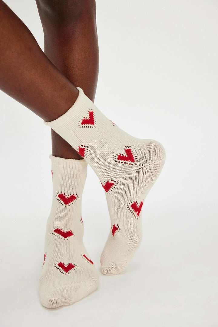 Free People - Cupids Bow Socks in Red