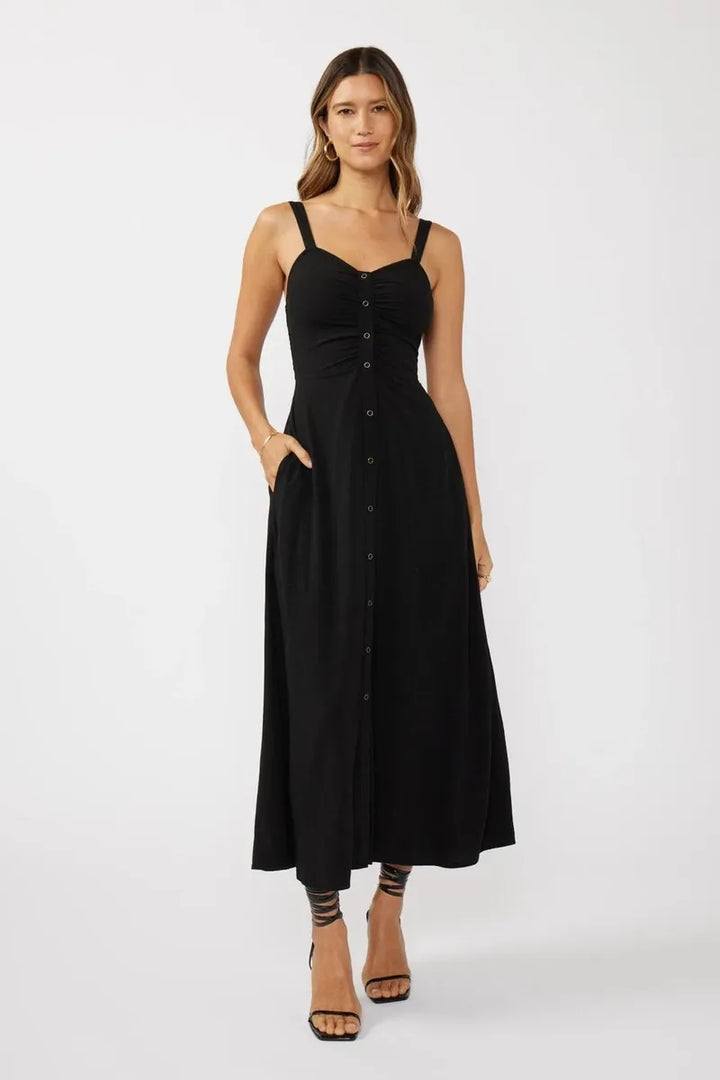 Lovestitch - More Than Enough Maxi Dress in Black