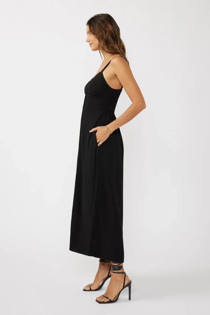 Lovestitch - More Than Enough Maxi Dress in Black