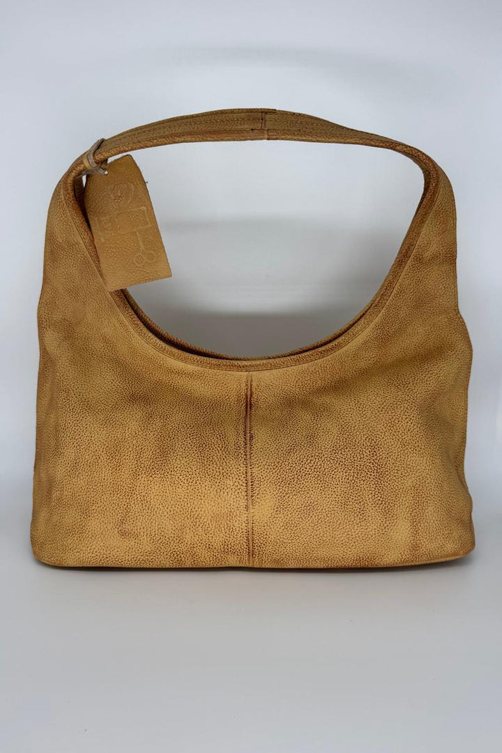 Cut n' Paste - "Slick" Fitted Shoulder Bag in Cognac