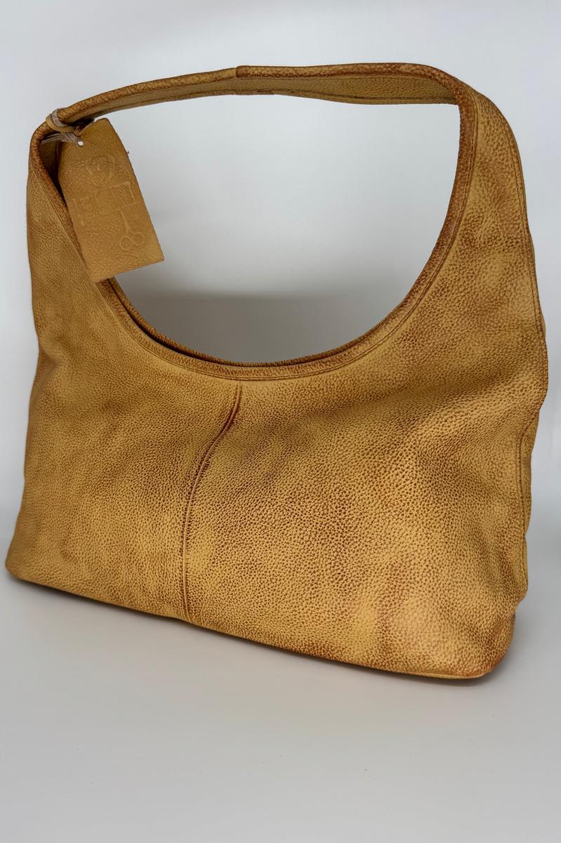 Cut n' Paste - "Slick" Fitted Shoulder Bag in Cognac