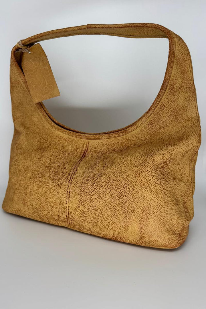 Cut n' Paste - "Slick" Fitted Shoulder Bag in Cognac