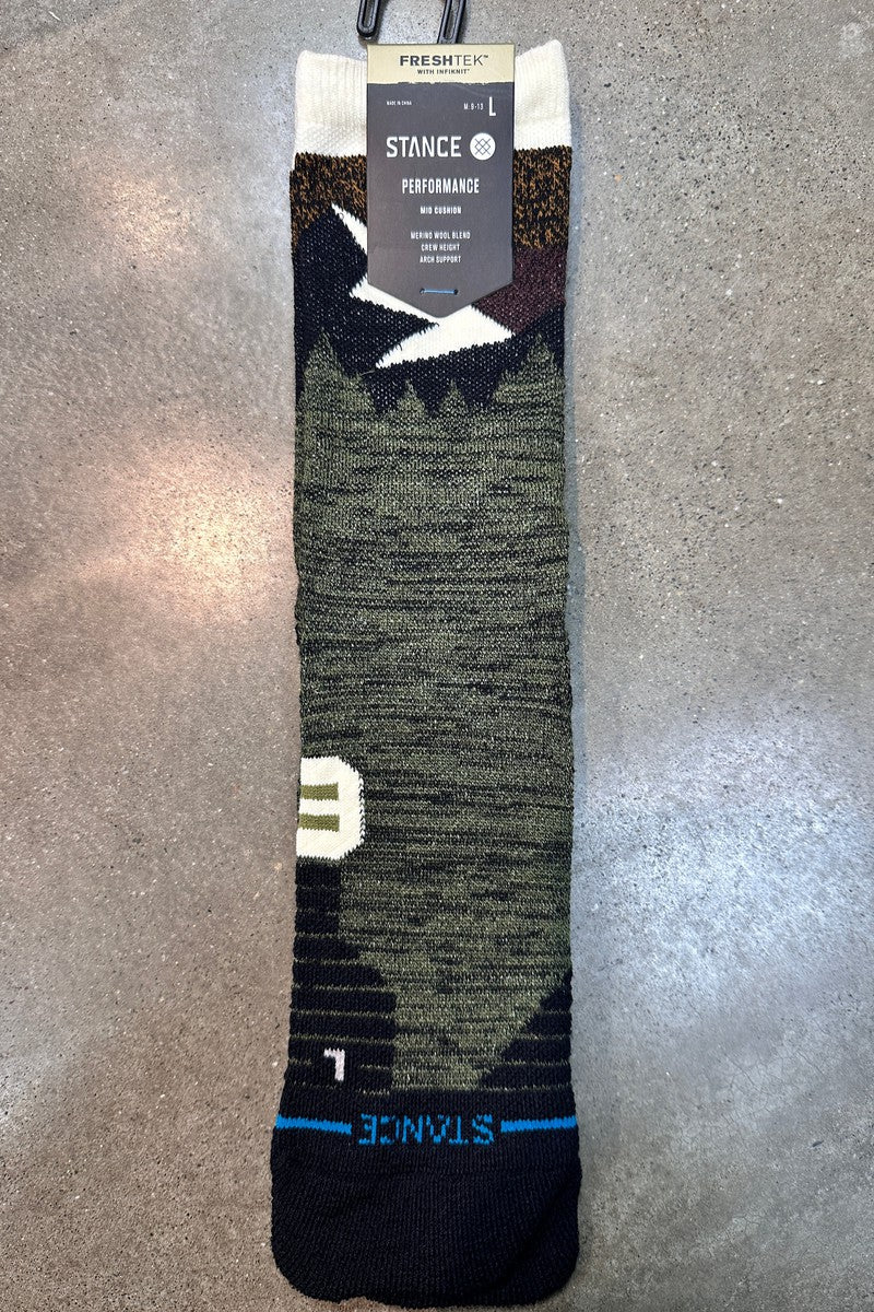 Stance - Mid Wool Crew in Olive