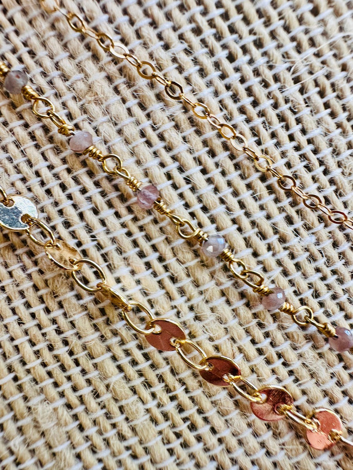 Marit Rae Jewelry - Triple Layer Mocha Moonstone Necklace