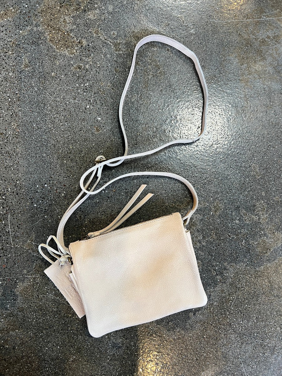 Rock Paper Scissors - "Bandit" Cross Body Wallet Bag in Snow