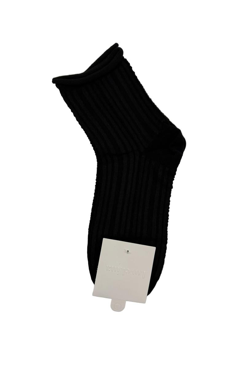 LoveLina - Ribbed Everyday Socks in Black