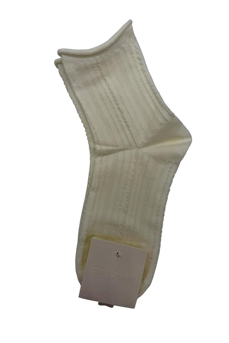 LoveLina - Ribbed Everyday Socks in Ivory