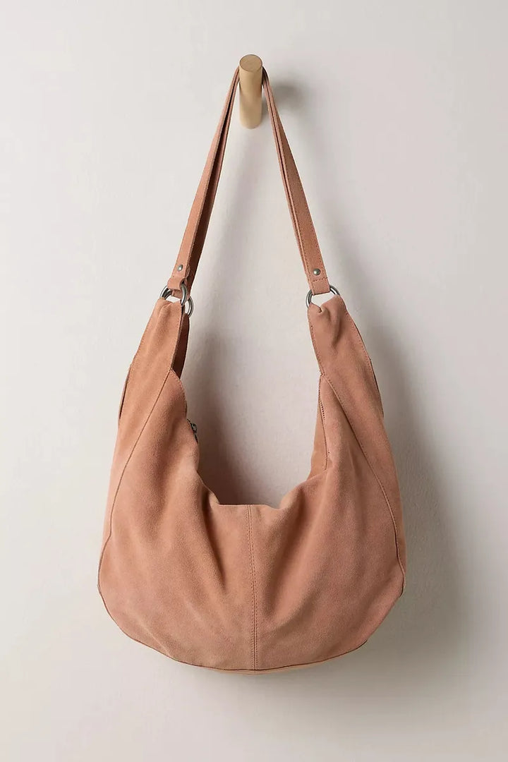 Free People - Roma Suede Tote Bag in Terra Cotta