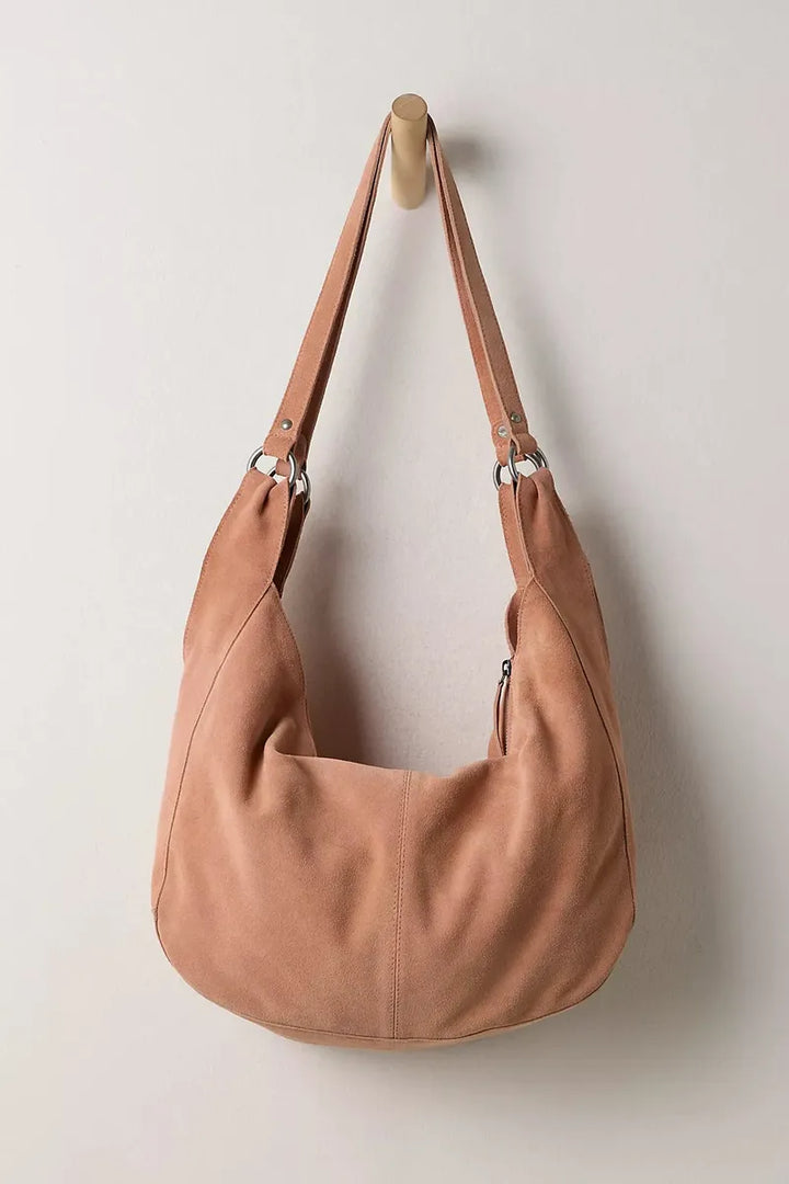 Free People - Roma Suede Tote Bag in Terra Cotta
