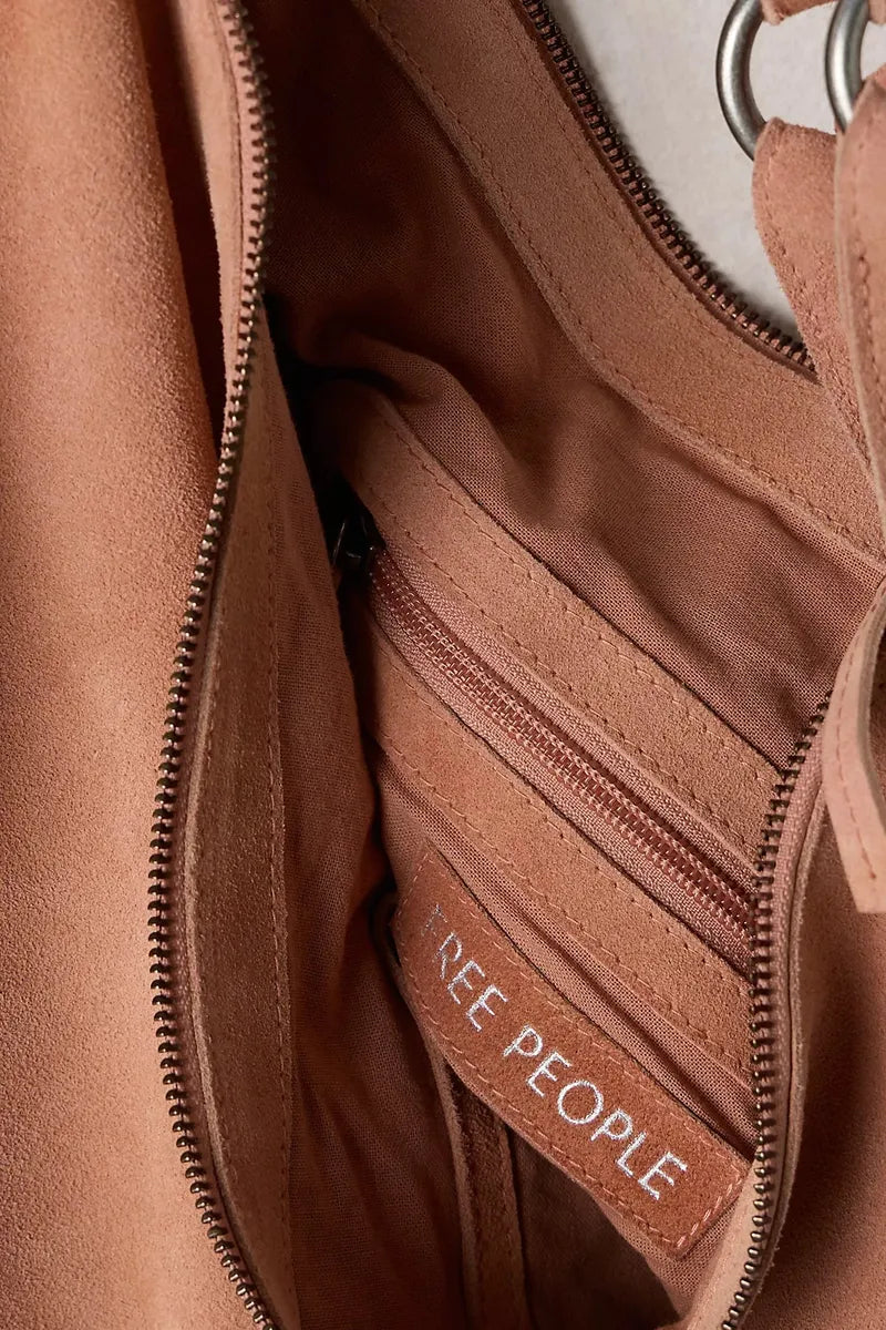 Free People - Roma Suede Tote Bag in Terra Cotta