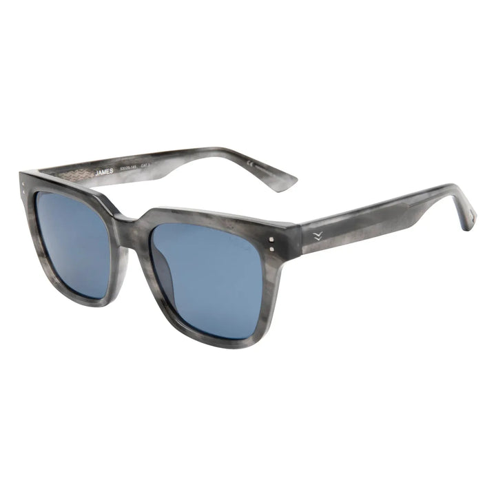 I-SEA - James With Grey Tortoise Frames and Navy Polarized Lenses