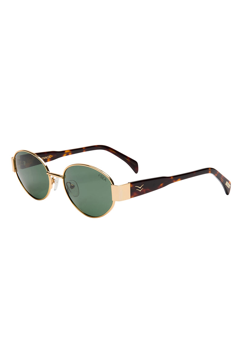 I-SEA - Lennox in Gold Frames with Green Polarized Lenses