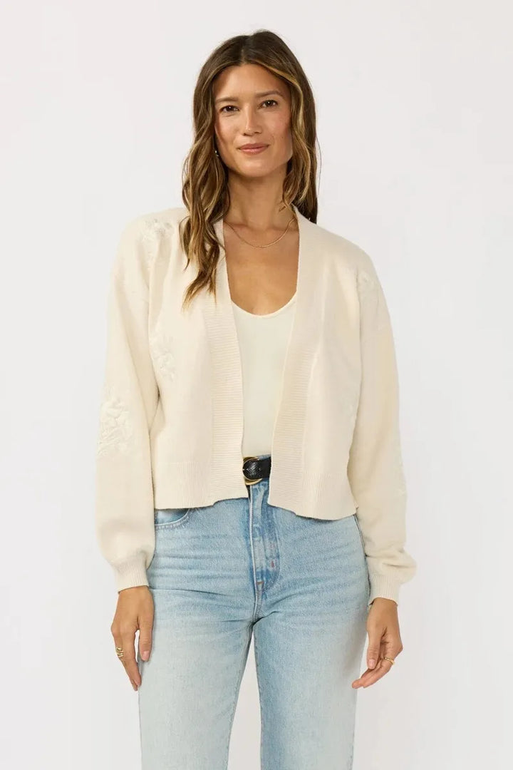 Lovestitch - Brinley Embroidered Sweater in Ivory