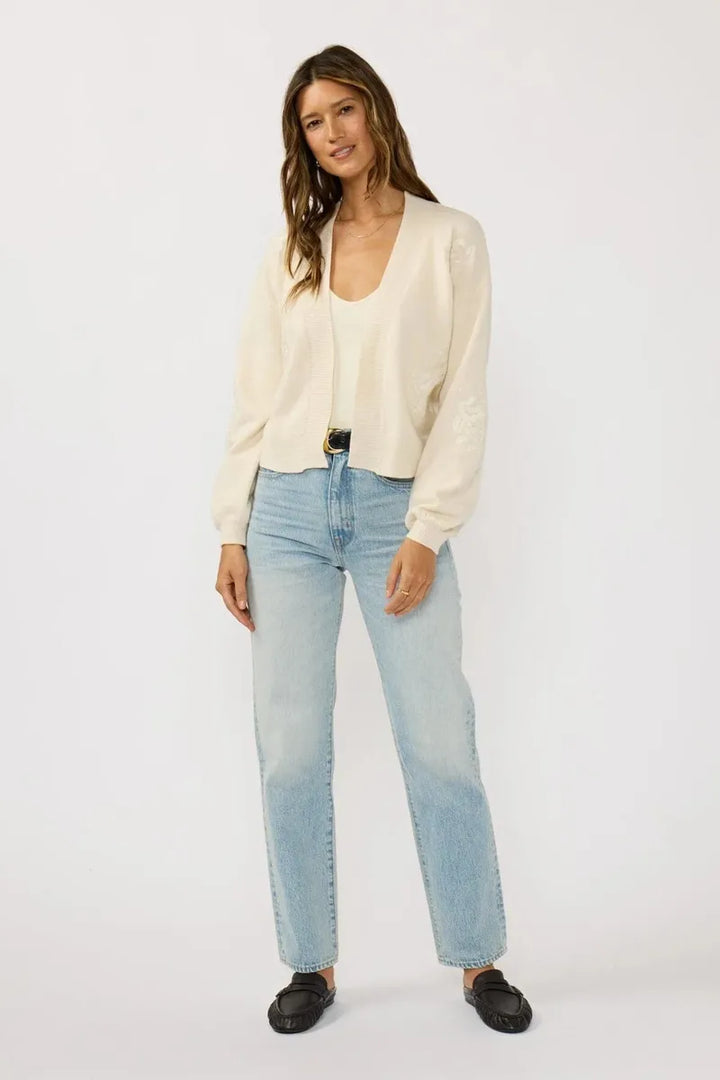 Lovestitch - Brinley Embroidered Sweater in Ivory