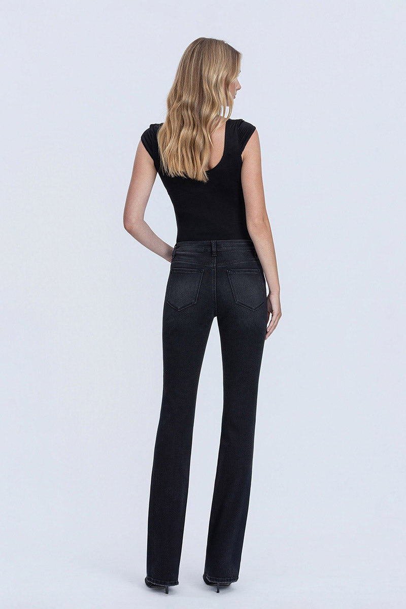 VERVET - High Rise Full Length Black Bootcut Jeans