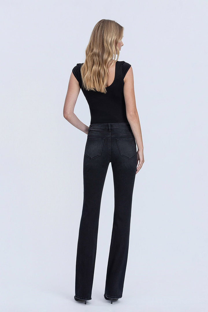 VERVET - High Rise Full Length Black Bootcut Jeans