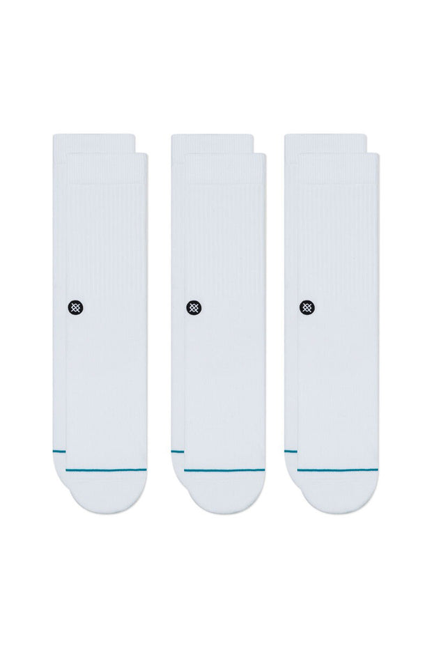 Stance - ICON Crew Socks in White - 3 Pack
