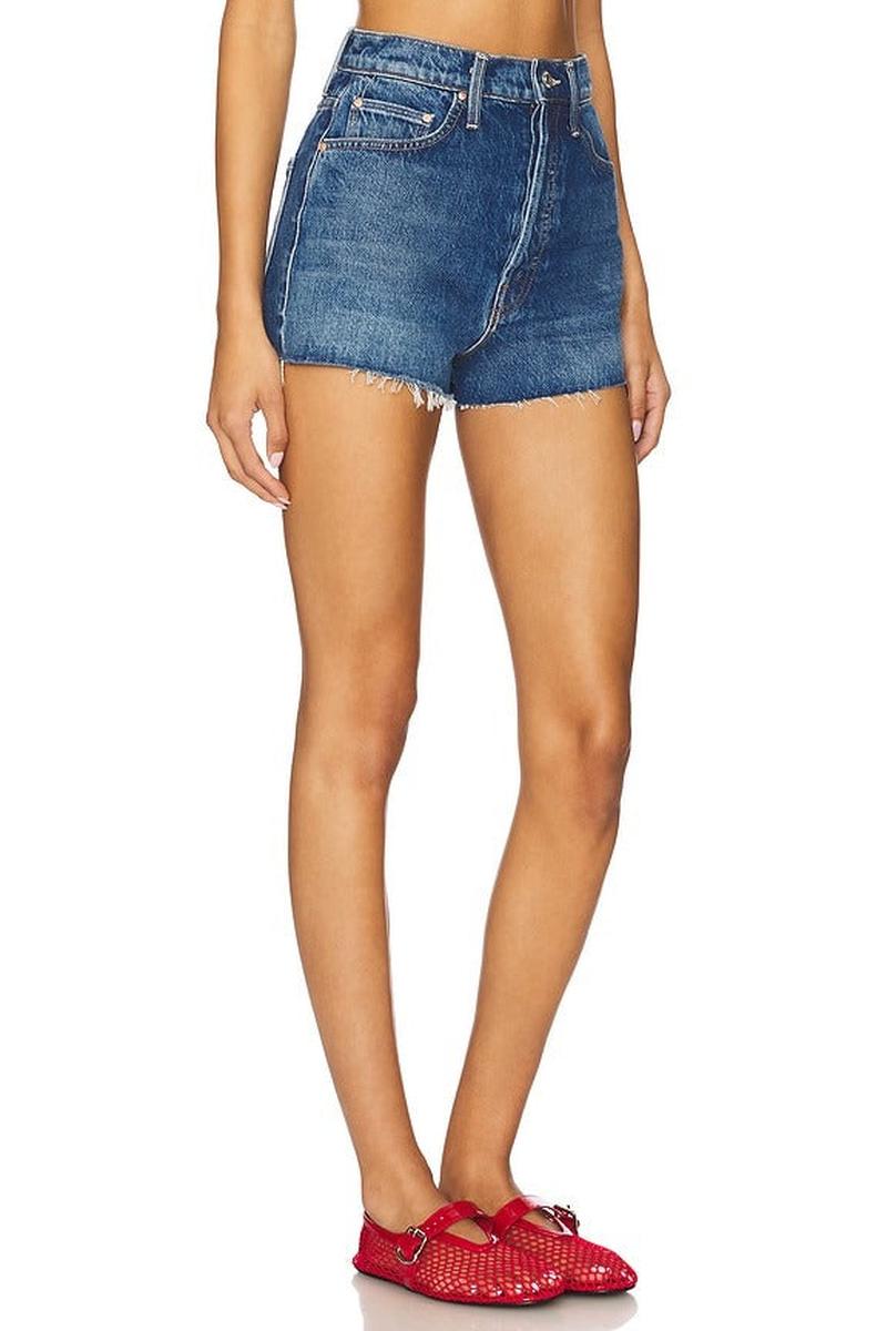 Mother Denim - The Tune Up Short Fray in Green Thumb