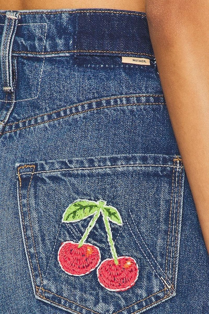 Mother Denim - The Tune Up Short Fray in Green Thumb