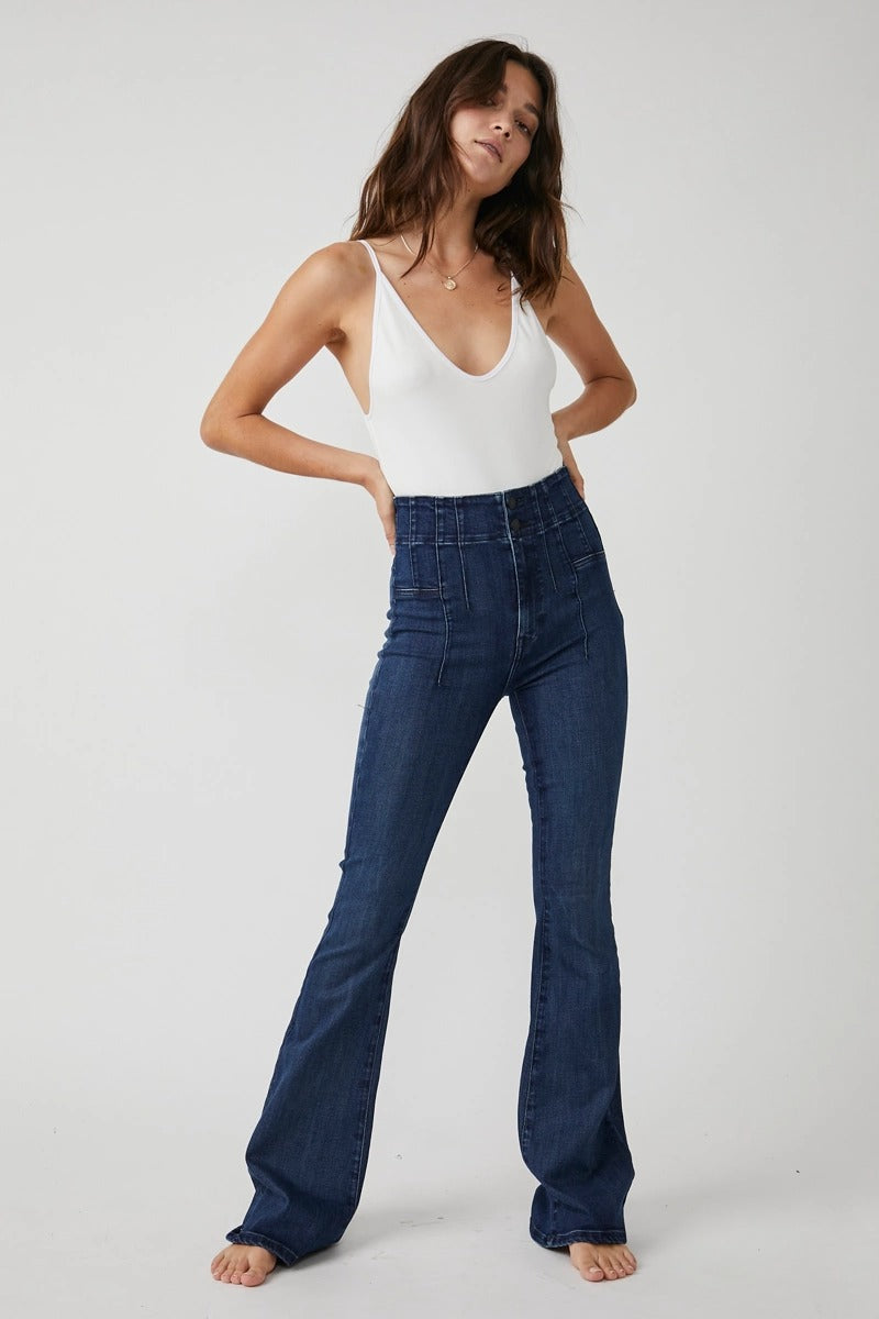 Free People - We The Free Jayde Flare Jeans in Night Sky