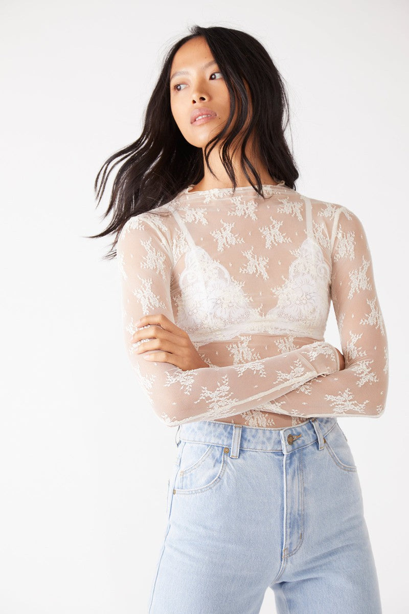 Free People - Lady Lux Layering Top in Evening Creme