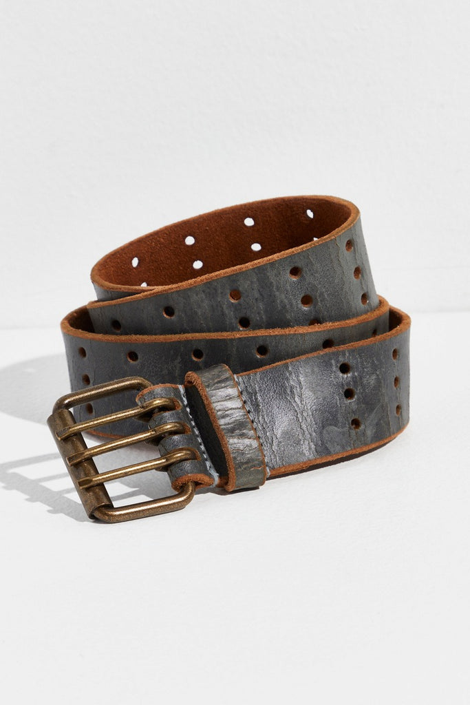 Free People - We The Free Triple Threat Leather Belt in Pine  display picture 3