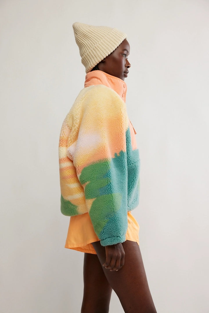 Free People Movement - Hit The Slopes Printed Pullover in Faded Horizon Combo