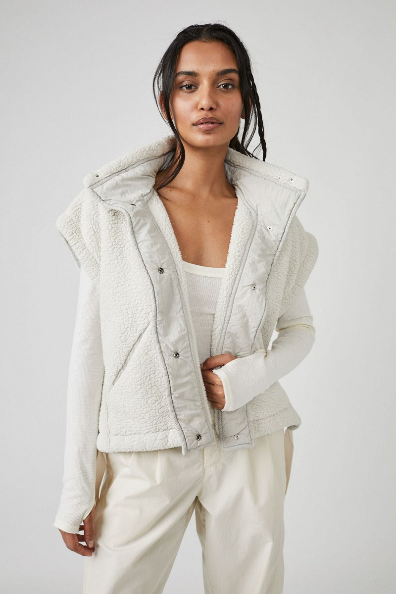 Free People Movement - Scout It Out Fleece Vest in Birch Tree