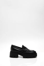 Free People - Lyra Lug Sole Loafers in Black
