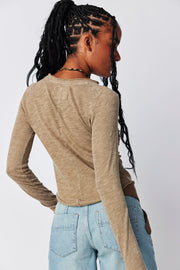 Free People - Care FP Be My Baby Long Sleeve in Tropical Nut