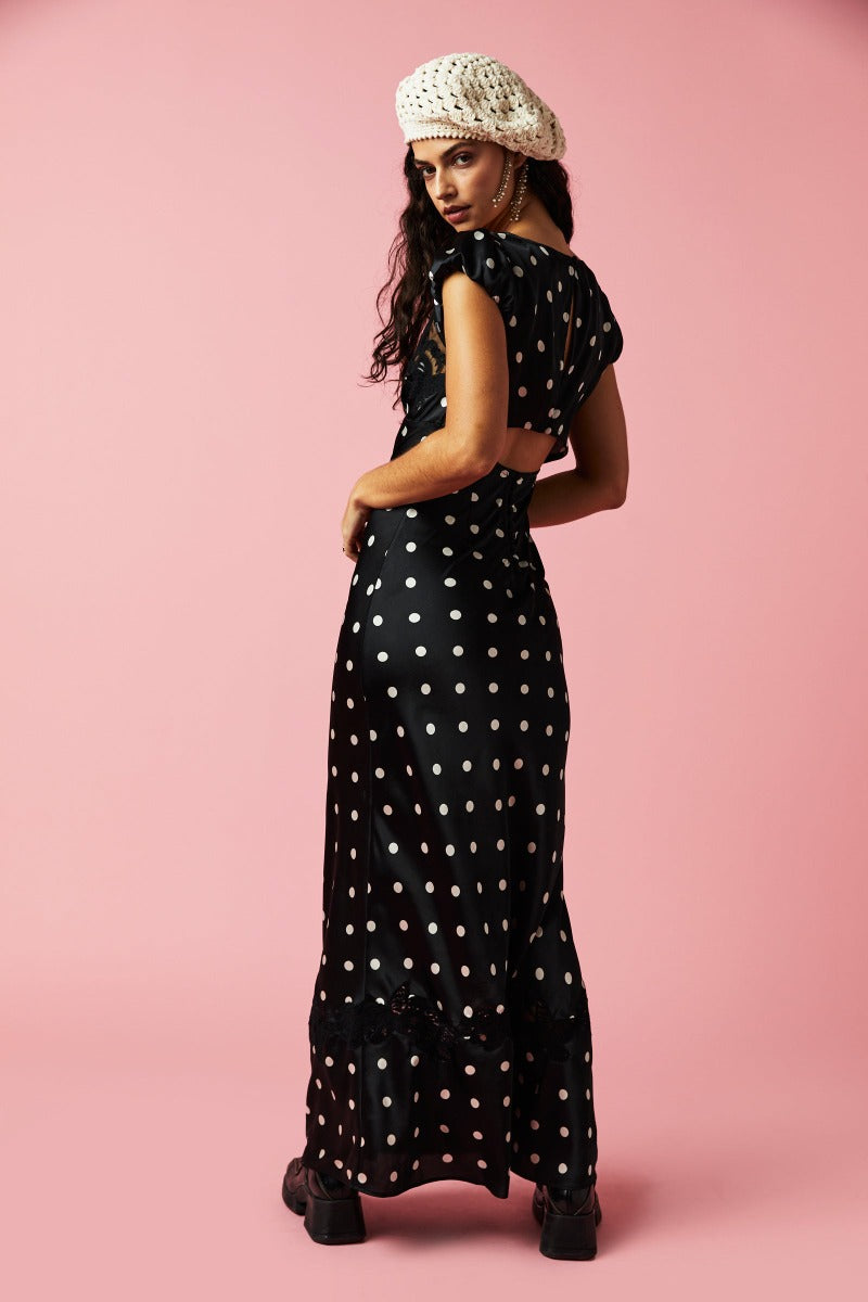Free People - Butterfly Babe Maxi in Black and White Combo