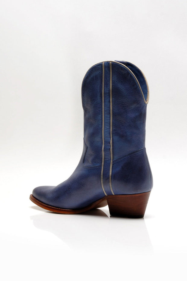 Free People - Borderline Western Boots in Denim – Blue Ox Boutique