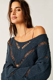 Free People - Hayley Sweater in Ocean Abyss