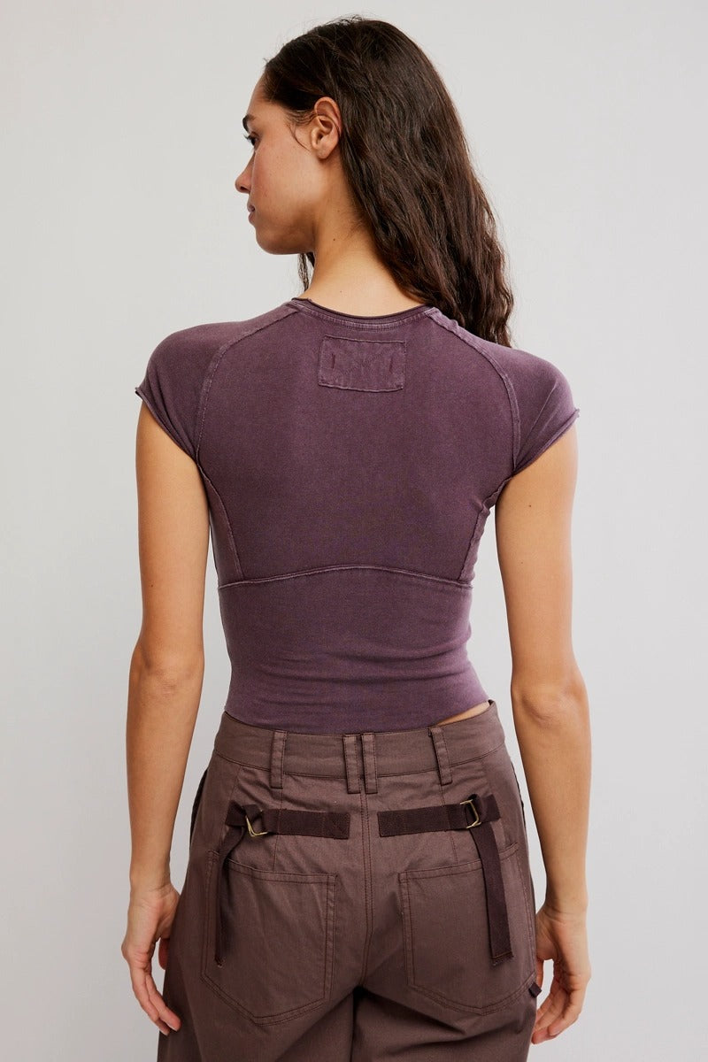 Free People - We The Free Protagonist Cropped Cap Sleeve Tee