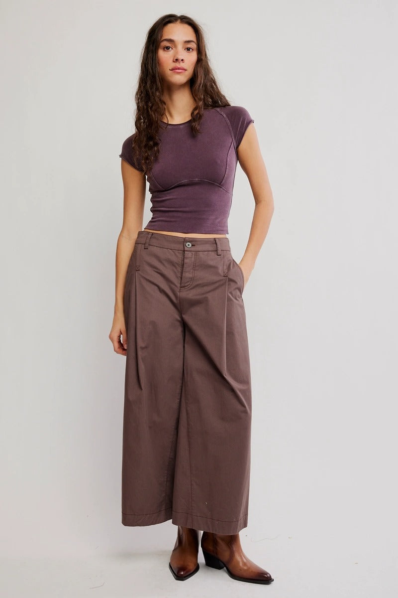 Free People - We The Free Protagonist Cropped Cap Sleeve Tee