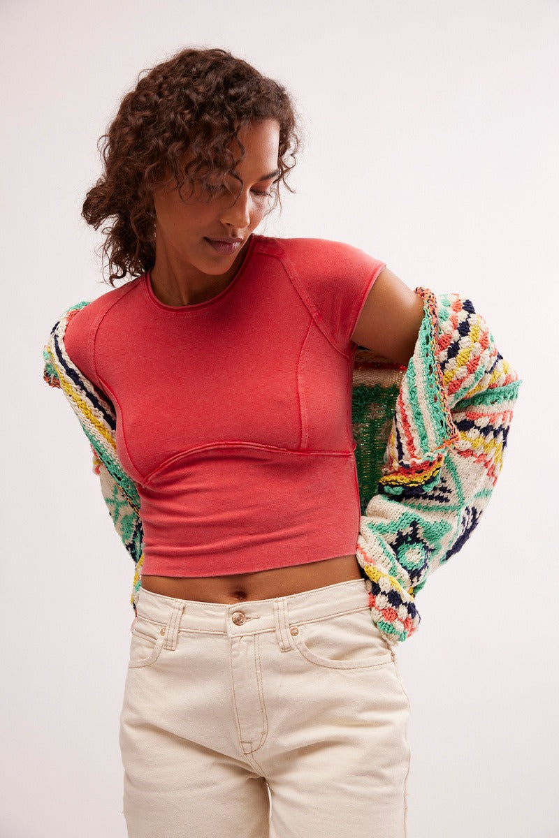 Free People - We The Free Protagonist Tee in Red Racer