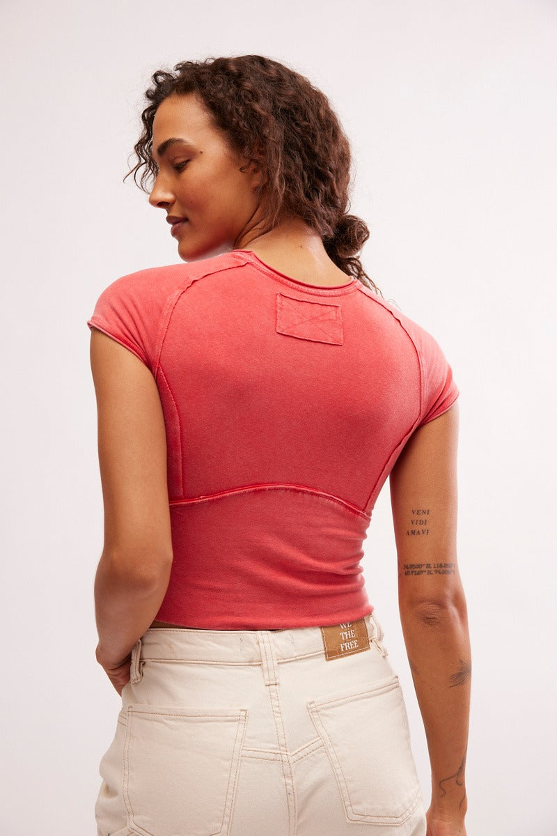 Free People - We The Free Protagonist Tee in Red Racer