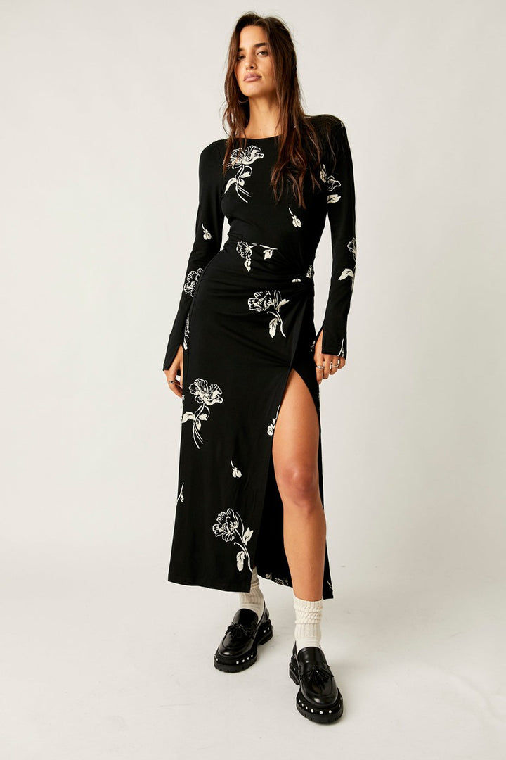 Free People - Love and Be Loved Midi in Black Combo