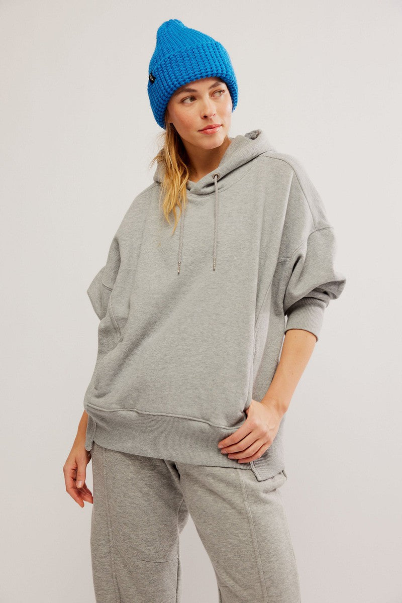 Free People Movement - Sprint to the Finish Hoodie in Heather Grey