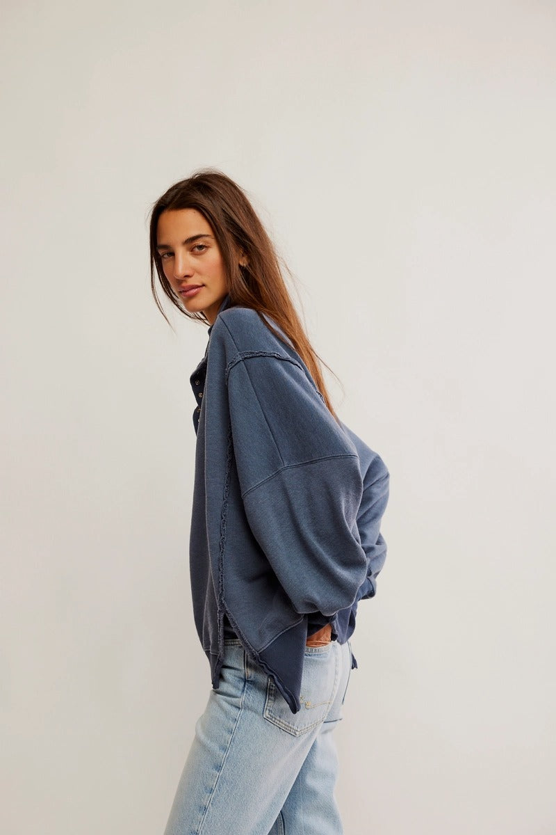 (取寄) フリーピープル レディース カムデン ヘンリー Free People women Camden Henley Navy Free People Camden Henley – Social Threads