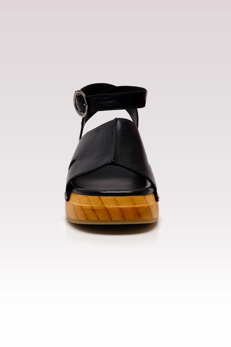 Free People - Carson Clog in Black Leather
