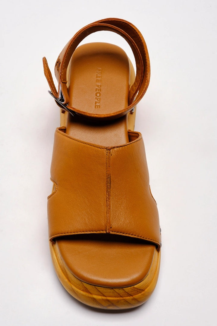 Free People - Carson Clog in Luggage Leather