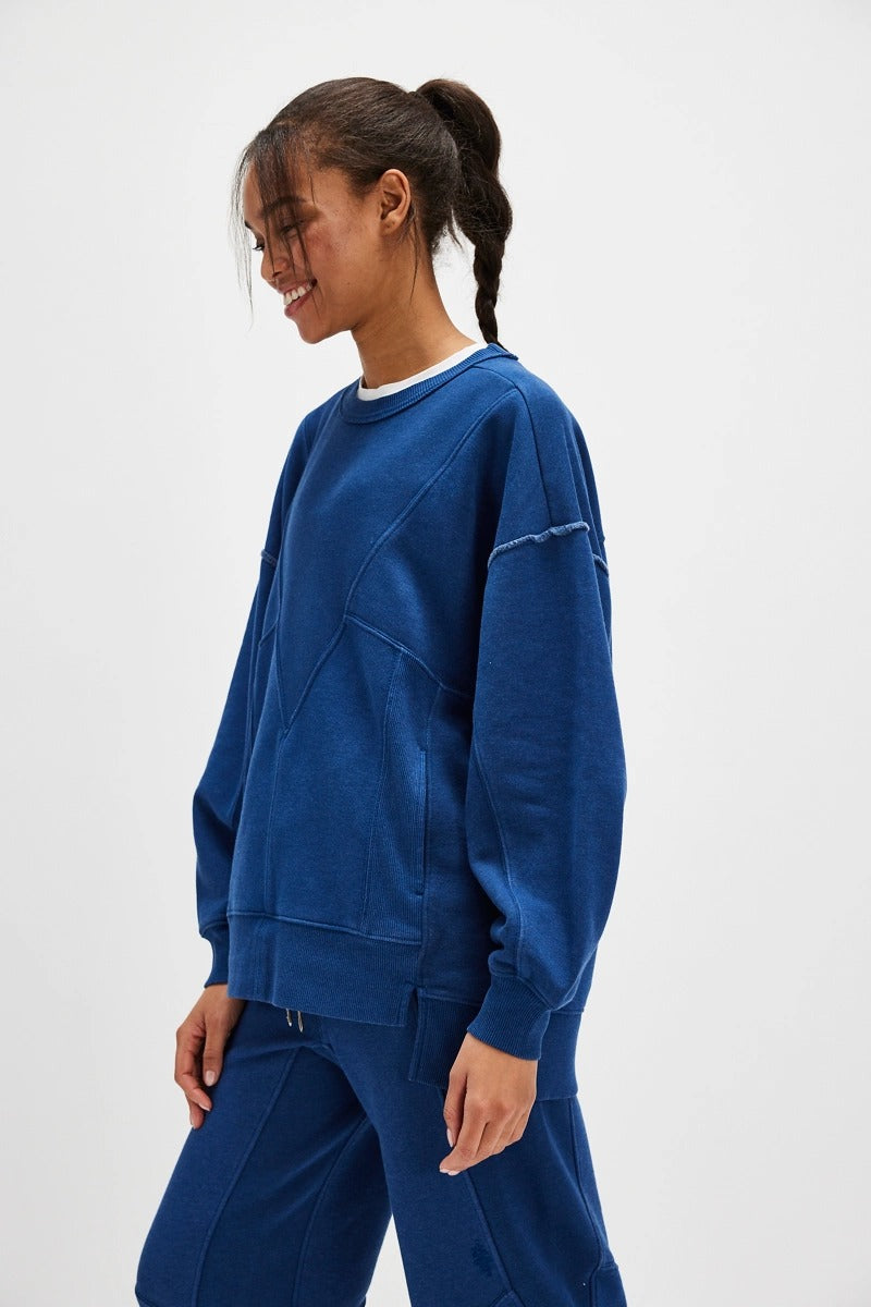 Free People Movement - Making It Pullover in Black Grape Combo
