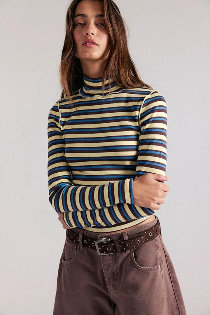 Free People - We The Free Good Good Stripe Turtleneck