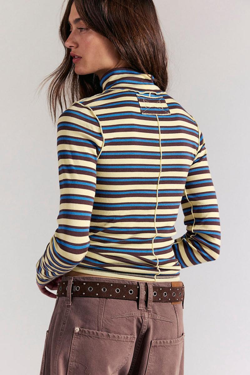 Free People - We The Free Good Good Stripe Turtleneck