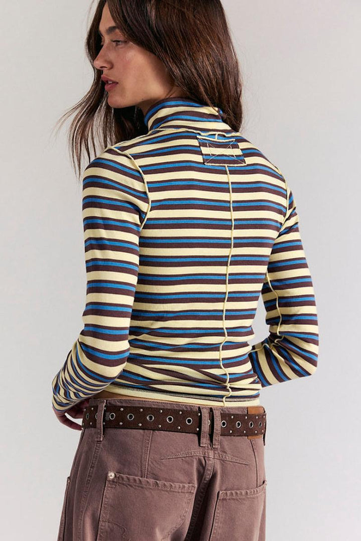 Free People - We The Free Good Good Stripe Turtleneck