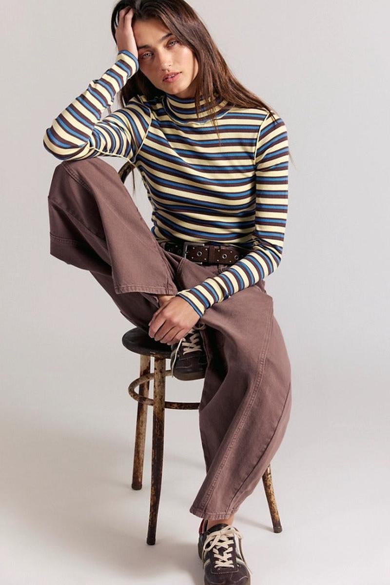 Free People - We The Free Good Good Stripe Turtleneck