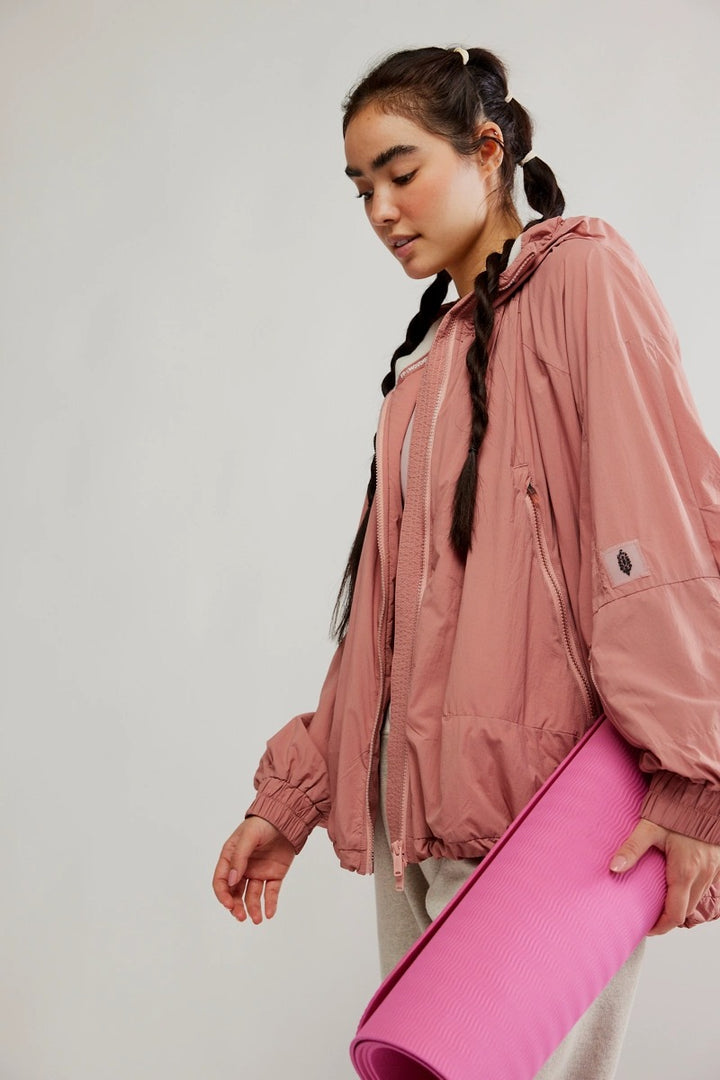 Free People Movement - Explore More Fleece Jacket in Petal Pink